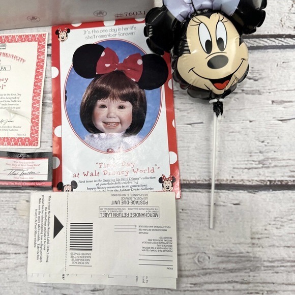 Walt Disney World Girl Hand crafted Doll Ashton Drake‎ Minnie Mouse by Tomescu - Picture 3 of 13
